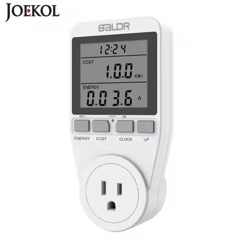 AC 110V/220V Light Wattmeter Power LCD Energy Meter Power Monitor EU Plug Socket Power Kilowatt Watt