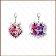 ST3 Hazbin Hotel Keychain Backpack Acrylic Pendant Charlie Morningstar Bags Accessories Anime Periph
