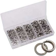 200pcs Assorted Size Split Rings Fishing Lure Connectors Stainless Steel Split Ring OD 5/6/7/8/9mm O