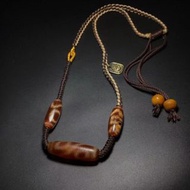 ⭕️紅肉火供龍紋老瑪瑙鳳四眼天珠鎖骨項鍊