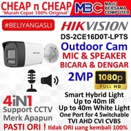 CCTV HikVision 2MP Two Way Audio Outdoor DS-2CE16D0T-LPTS - CCTV Analog Hik Vision