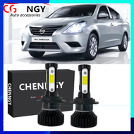 For Nissan Almera N17 2014 2015 2016 2017 Front Car Headlight Lamp Bulbs - V4 6000K LED Bulbs Kit R