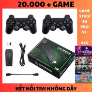 Game Stick 4k V2 Pro 2023 64GB-20.000 Trò + 50 Game Mới Tải Thêm Game Stick M15 Máy Chơi Game Cầm Ta