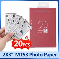10/20/40sheets Photo Paper 2x3 Inch Sticky-Backed Photo Paper ForHPRT MT53 Pocket Photo Printer