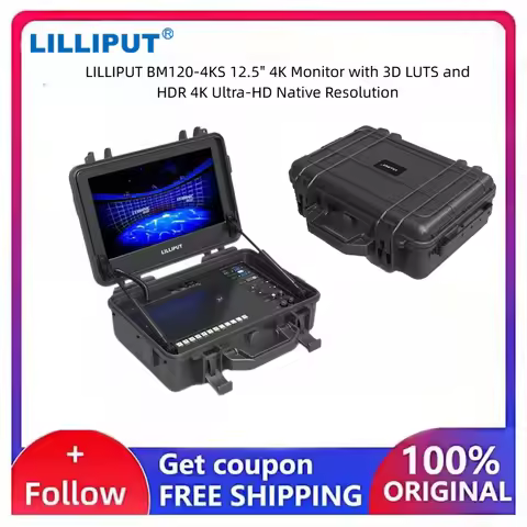 LILLIPUT BM120-4KS 12.5 Inch 4K Broadcast Director Monitor 3840×2160 HDMI 3G-SDI 3D LUT HDR Quad Vie