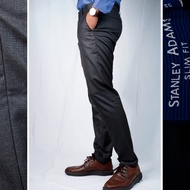 STANLEY ADAMS Men's Formal Work/Office Pants Slim FIt Dark Grey Premium Pattern | Material trousers 