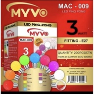 LED Bulb E27 Yellow 3 Watt Myvo MAC-009