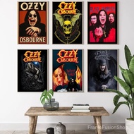 Retro Heavy Metal Band Rock Ozzy Osbourne Band Painting Calligraphy HD Canvas Poster living room bed