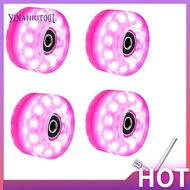 【Yinahiut001】4 Roller Skate Wheels 58mm X 32mm  Quad Roller Outdoor Light Up Wheels Roller Skates Li