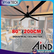 AIND kipas siling besar 80 Inch Industrial Large Ceiling Fan (1 Year Warranty) ACF-80A