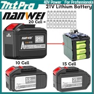 20 Cell NANWEI DAYI Lithium Battery 528tv Cordless Brushless Wrench Mesin Rumput Bateri Replacement