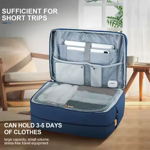 Travel Bag for Woman ,Carry On Foldable Travel Bag,Weekender Overnight Bag,Simple Women's Clothing B