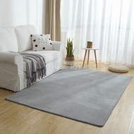 Rugs, large size Nordic coral velvet solid color rugs, room bedroom floor rug mats, soft non-slip re
