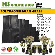 [ KG ] 16 X 16 POLYBAG Hitam dan Tebal untuk Semaian Benih Pokok