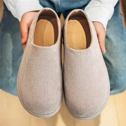 Spring and Autumn New Baotou Slippers Large Comfortable Anti slip Lazy Shoes Outdoor Thick soled Fas