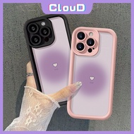 Fashion Gradient Purple Cartoon Love Heart Phone Case For Redmi 13C 9T 10C A2 14C 12C 13 A1 12 9 10A