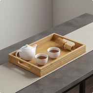 [kwbyle] Wood Beverage Tray with Handles Chinese Rectangular Beverage Tray Vintage Look Houseware fo
