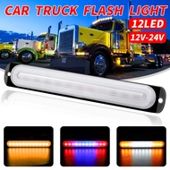 gifts 1pcs 12 LED Strobe Warning Light 12V 24V White Car Truck Side Emergency Lights Cars Motorcycle Warning Flashing Police Light spot goods Christmas Gift