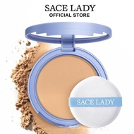 SACE LADY Oil Control Face Setting Powder,Waterproof Long Lasting Talc-Free Pressed Powder Matte Fac