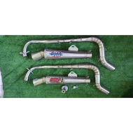 ℗❖Xrm  Smash Wave100  Longtip himount pipe set ( Daeng, Cha, Aun)