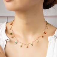 Lovely colorful flower necklace for women 8 Planets