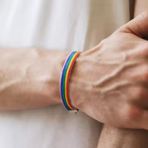 2pcs Rainbow Pride Bracelet Wristband Rope Woven Friendship For Men Lgbtq Cause Support Parties Unis