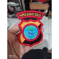 3D West Papua Regional Police Logo Embroidery