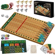 Premium Horse Racing Game with Cards and Dice, Horse Race Betting Board Game for Adult, Thickened So