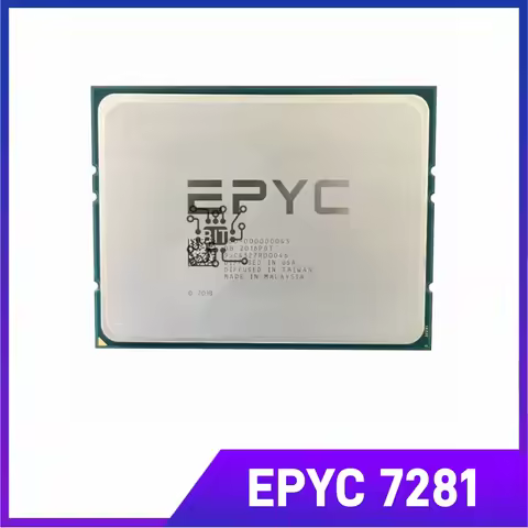 EPYC 7281 CPU 7nm 16-Cores 32-Threads 2.1GHz 32MB 155W Socket SP3 Server CPU Processor EPYC7281