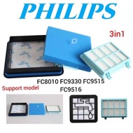 Philips Vacuum Filter (1Set-3Filter) FC8010 FC9330 FC9515 FC9516 FC9350 FC9353 FC9332 FC9333 FC9331 