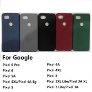 Google Pixel 6 5 5A 4 4A 3 3A XL Pro Lite 5g Casing Matte Rock sand Soft TPU Ultra Slim Phone Case Cover