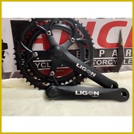 ▩ ◐ ❍ Crankset Chainwheel Ligon 52T / 48T / 46T / 44T alloy single / double fixie / road bike bicyc