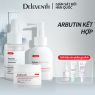 Set Arbutin kết hợp dưỡng trắng DELEVENTH + giảm mụn + sữa rửa mặt giảm thâm 100ml + serum 37g + kem