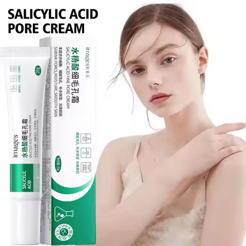 Salicylic Acid Pore Clearing Cream Shrink Pores Remove Blackheads Acne Brighten Moisturizing Smooth 
