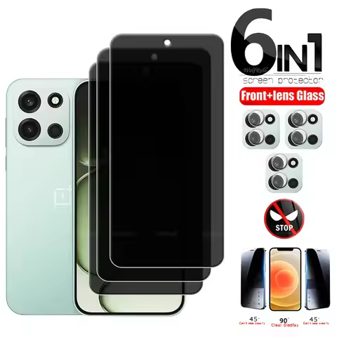 6-in-1 For Oneplus Nord 6 Glass Oneplus Nord 6 Tempered Glass 9H Glue Privacy Anti-Spy Screen Protec