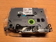 Brother Tze231 特強果膠保護層標籤帶 12mm 白底黑字