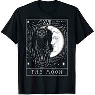 2024 waffle gift for friends Tarot Card Crescent Moon And Cat Graphic T-Shirt xs-3xl    