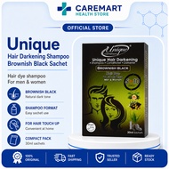 UNIQUE HAIR DARKENING SHAMPOO BROWNISH BLACK (SACHET) (EXP 10/2027)