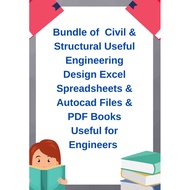Bundle of Civil & Structural Useful Engineering Design Excel Spreadsheets&Autocad Files & PDF Book U