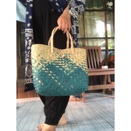 Purun Square Bag with Abstract Pattern 27x27 cm