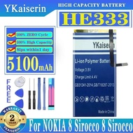 Mobile Phone Battery HE333 5100mAh For Nokia 8 Sirocco 8 Sirocco Global Dual Sim 8 Sirocco Global TD