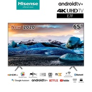 HISENSE 65 นิ้ว 65E7F UHD 4K ANDROID TV ปี 2020 สินค้า Clearance ดำ One
