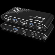 DP KVM Switch 2 Cổng Độ Phân Giải 4K 60Hz Hỗ Trợ Màn Hình Kép Với Cáp USB Cáp Nam-nữ Tương Thích HDM