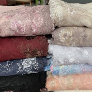 Embroidered mesh lace, sizes from 18cm to 22cm (1 meter)