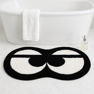 搞怪大眼怪簇絨浴室地墊可愛腳墊吸水防滑浴墊居家裝飾禮物