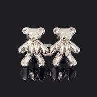 Kancing jeans bentuk beruang Bahan Metal Dapat Dilepas Kancing Jeans Metal Bebas Jahit 2Pcs Cute Bea