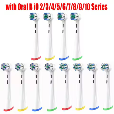 NEW 2/4/8/12 Pack Replacement Toothbrush Heads Compatible with Oral B iO, Brush Heads for Oral-B iO 