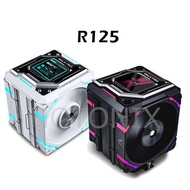 VALKYRIE R125 CPU air cooler 7pcs heat sinks 2.4inch LCD 245W for LGA1700/1200/20xx/115x/AM5/AM4