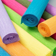Colorful Crepe Paper Crafting Paper Curly Edge Paper Handmade Diy Paper Flower Materials
