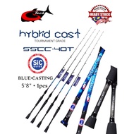 G-TECH HYBRID CAST BAITCASTING FISHING ROD 5'8" 1PCS SIC GUIDE BAITCASTING ROD JAPAN QUALITY